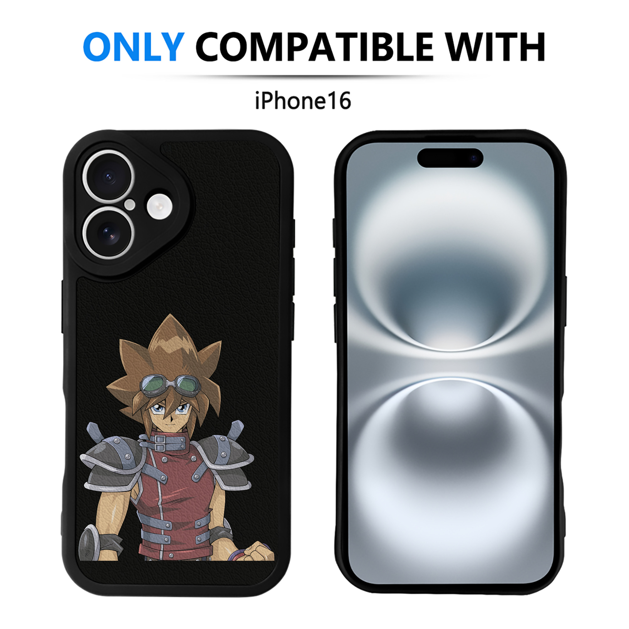 遊☆戯☆王 Yu-Gi-Oh! 【iPhone 16シリーズ対応】シリコンスマホケース（レザー調） 材質：シリコン